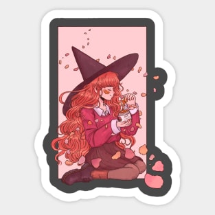 Magic Rose Facemask Witch Sticker